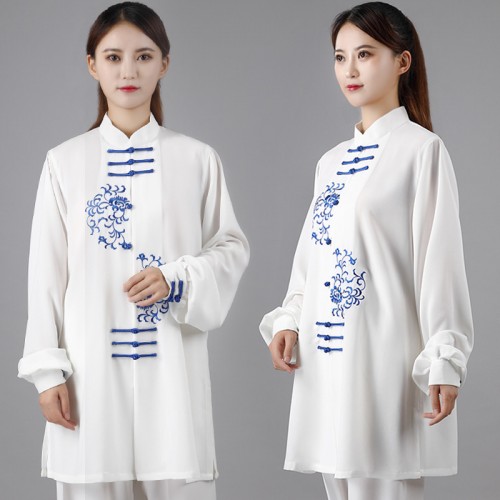 Tai Chi clothing Kungfu uniforms for women spring and autumn embroidery wushu performance suit morning exercise clothing martial arts Tai Chi practice wear